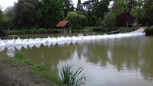 chantier curage blot étang orleans loiret 45 travaux publics rivière