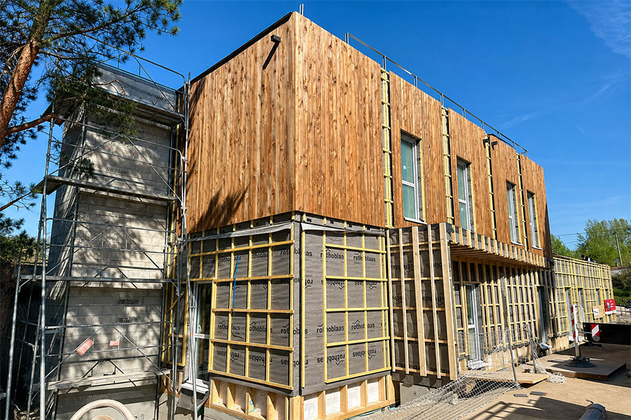 Construction de la structure bois de la maison de santé de Saint-Jean-le-Blanc