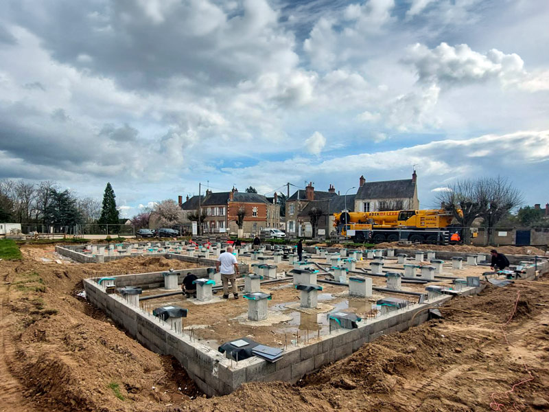 Travaux de gros œuvre pour la construction d’un bâtiment réalisés par BLOT