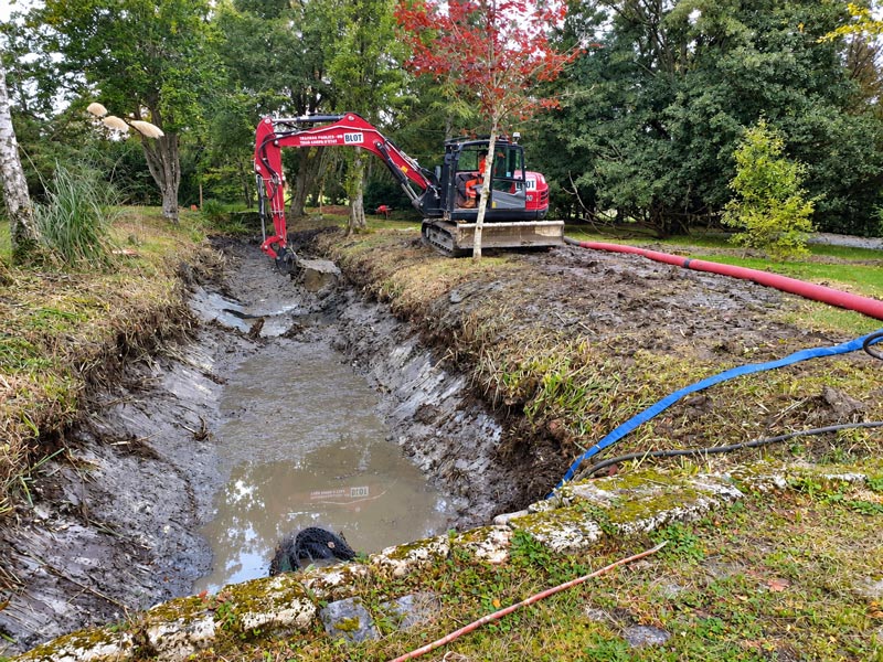 Travaux d’entretien d’un cours d’eau réalisés par BLOT